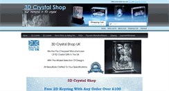 Desktop Screenshot of 3dcrystalshop.co.uk