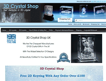 Tablet Screenshot of 3dcrystalshop.co.uk